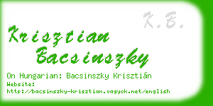 krisztian bacsinszky business card
